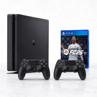 PS4 Slim non craquée + 2 manettes + FC26